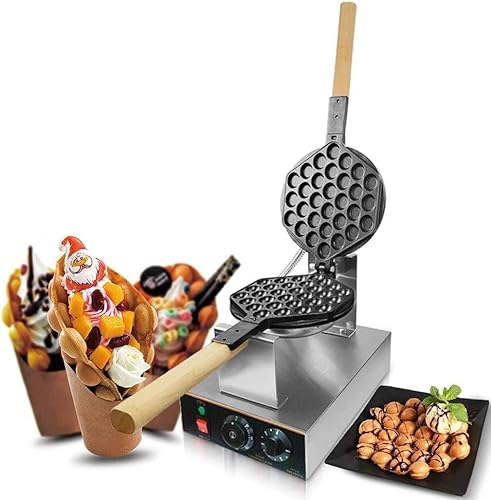 Generic Commercial Waffle Maker - 1400W, Stainless Steel, Modern & Traditional Style - 180° Rotating, 30*25mm Waffles in 5 Minutes