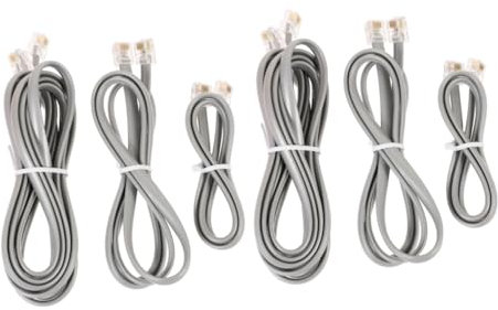 Uonlytech 6pezzi Cavi Telefonici Di Estensione Cavi Piatti Per Telefoni Fissi Resistenti e Durevoli Trasmissione Audio Veloce e Affidabile