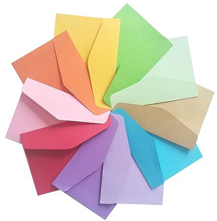 LALAFINA 30stücke Mini-bankumschläge in Leuchtenden Farben Umschläge Für Karten Aufbewahrungstaschen Zufällige Farbe Strapazierfähiges Material Bunte Umschläge Für Karten