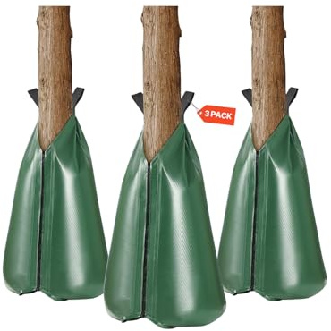VEVOR 3 PCS Bolsa de Riego de 75,7 L para Árboles Nuevos, Bolsas de Riego por Goteo para Árboles Rellenables de Liberación Lenta de 5 a 9 Horas con Cremallera para Apuntar a las Raíces Profundas