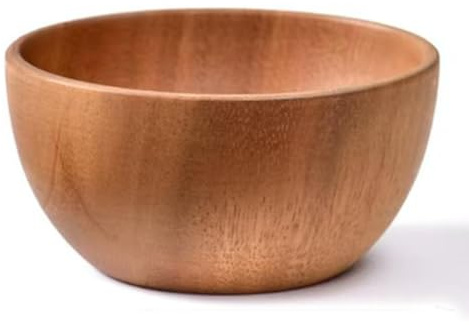 Wttagkl® Holzschale Akazie Runde Servierschale aus Holz für Obst für Obst oder Salate, Tablett, Küche, Esszimmer, Obst, Dessert, Snack,12cm