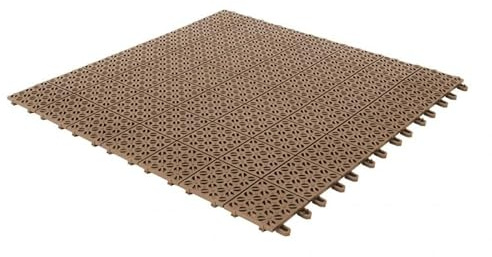 Set da 20 Piastrelle in Plastica Flessibili Drenanti 55,5 x 55,5 cm da Esterno Giardino 6,2 m2 colore: Beige
