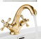 Hobngmuc De Baño,Grifo De Baño De Latón Monobloque | Mezclador De Dos Mandos Con Manguera De 60cm Para Lavabo, Tocador Y Lavandería