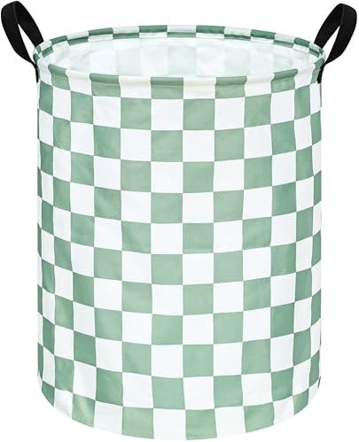 MAIZMZ Sage Laundry Basket Kids Hamper Gifts Storage Basket Toys Box Large Canvas Collapsible Organizer Bins for Home/Dorm/Kitchen/Pet/Office/Closet/Shelf/Gift Baskets