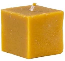 BeesWax World Candele di cera d'api – Cubo e cubi fatti a mano in 4 misure – 100% pura cera d'api – senza fumo e durevole – idea regalo e accento per la casa (S: Altezza 5 cm, Ø 7 cm)