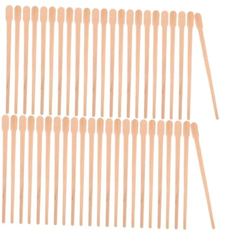 Gatuida 100pezzi Bastoncini Di Ceretta in Legno Applicatori Ovali Per Depilazione Corpo e Sopracciglia Stick Per Pelli Sensibili e Uso Personale
