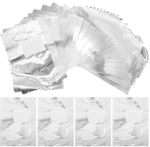 MERRYHAPY Nagelverpackungen mit fusselfreien Wattepads Aluminiumfolie Nagellack Entferner Wraps für schnelles und sauberes Entfernen von Gel-Nagellack Hautschützende Nagelölentferner Pads