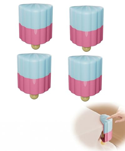 TISCH Fermatovaglia Antiscivolo 4 Pezzi ABS+Gomma Morbida. Clip Robuste per Presa Sicura, Ideali Interno Esterno, Evitano Scivolamenti.