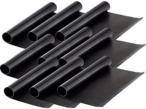 Rosenstein & Söhne Papel de Hornear: Estera de Barbacoa Permanente y lámina Antiadherente de Fibra de Vidrio, 9 Unidades (Base para Parrilla)