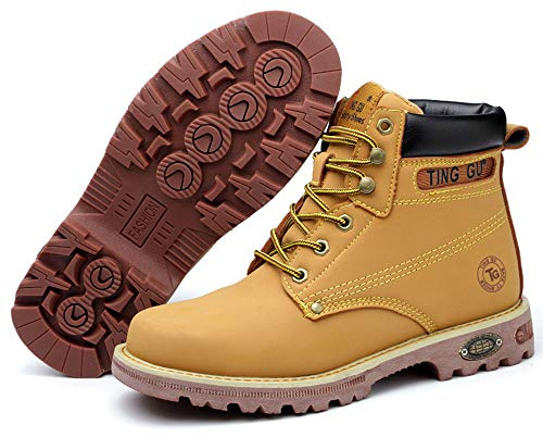 Webrosistol Chaussures de Sécurité Homme à Embout Protecteur en Acier Chaussure de Travail en Cuir Boots Securite