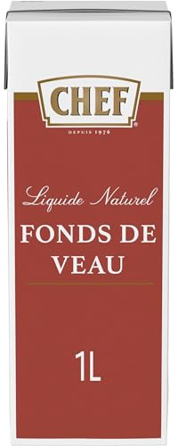 CHEF - Fonds de Veau Naturel Liquide - Sauce, Fonds et Fumet - Brique de 1L