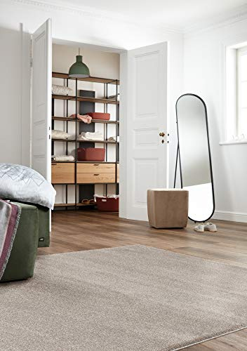 Schöner Wohnen Kollektion Pflegeleichter Wohnzimmer Teppich Pure — Antistatischer Flur und Kurzflorteppich (80x150cm, Beige)