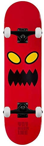 Toy Machine Monster Face Skateboard, 20,3 cm, Rot