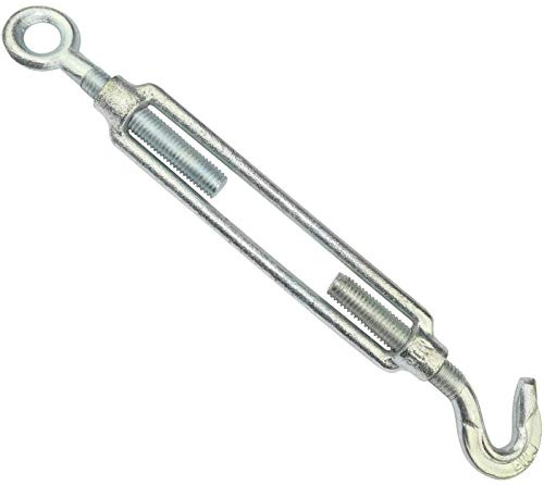 Aerzetix - Tenditore a Vite Regolabile con 1 Gancio + 1 Occhiello M14/Ø Occhiello 19mm - tenditore di Filo ad Anello - Anello Gancio per Cavo - Accessorio Fune/Tenda da Sole - C46605
