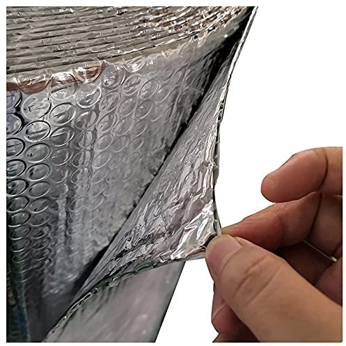 Self adhesive Heat insulation Aluminum foil bubble Laminated Vapour Barrier Film material for Heat insulation of houses(Size:1m*25m)