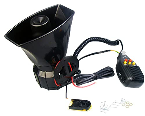 YIYIDA Autohupe Car Horn Sirenenlautsprecher Elektrische Hupe Autoaufnahme 100W 130DB Autosirene Fahrzeughupe mit Aufnahmefunktion Autosirene Hornsirene Air Horn für 12V Auto LKW Boot ect