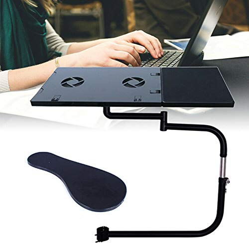 kangten Support pour ordinateur portable, chaise de bureau, accoudoir, repose-clavier avec tapis de souris, coude, repose-poignet, pince de chaise pour chaise de bureau et chaise de jeu