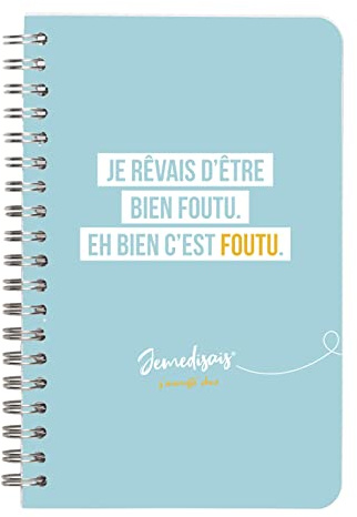 Clairefontaine 116012C - A Spiral Notebook with Original Text - 11x17 cm 100 Lined Pages White Paper 90g - Jemedisais Collection - 4 visuals, random delivery