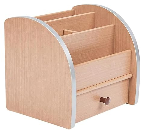 Kreative Büro Desktop Stifthalter Holz Schublade Stil Aufbewahrungsbox Multifunktions Kleine Debris Box Visitenkarte Box 16,5 cm,Rosa