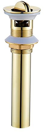 Ablaufgarnitur Waschbecken,Gold,Messing,Ablaufgarnitur Waschbecken Pop Up,Popup Ablaufventil Dichtung,Ablaufventil Ablaufgarnitur,Pop Up Ventil Waschbecken,Gold C
