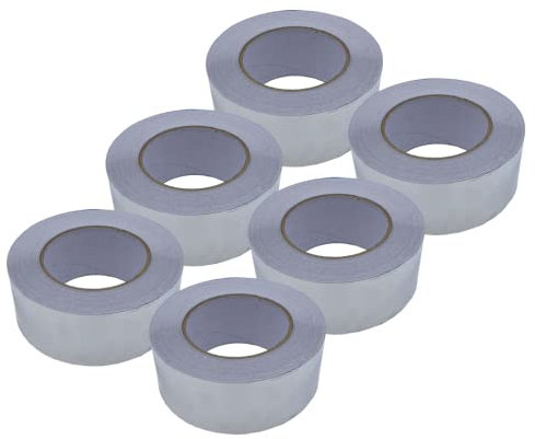 DULA Aluminiumband - 50 mm x 50 m - Dichtband - hitzebeständig - 6 Rollen