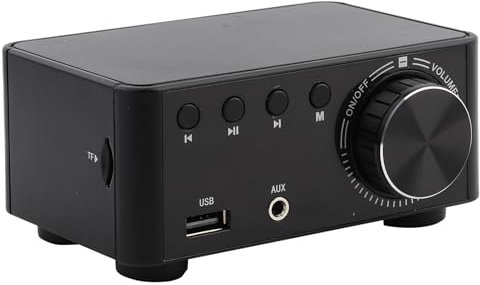 Amplificador Digital Hi-Fi Bluetooth 5.0, Reproductor Placa de Audio Estéreo 50W x 2, Alta Fidelidad y Rendimiento para Componentes Electrónicos (Negro)