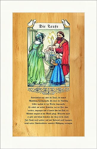 Biller Antik El bautismo sacramento iglesia fe agua bendita pila bautismal stand 358