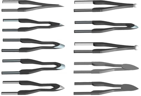 Fonowx 10 x Pyrographie-Spitzen, Pyrographie-Drahtstiftspitzen, hochelastisch, tragbar, langlebig, zum Schweißen, Heißprägen, holzbrennende Drahtspitzen