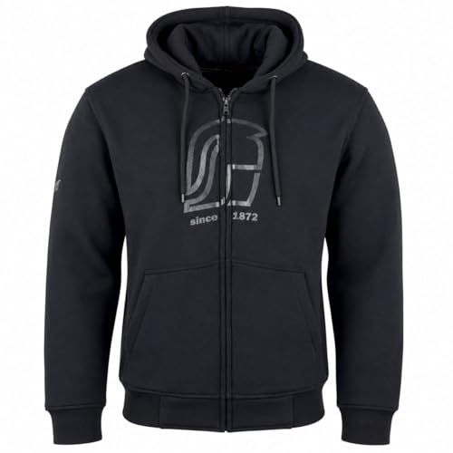 Motorrad Hoodie mit Aramid & Protektoren - Motorradjacke, Motorradhoodie für Herren & Damen, schwarz