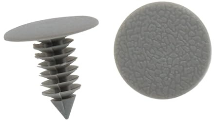 A ABSOPRO Clip Rivetti in Plastica Grigia per Porte e Paraurti Auto 8.5mm (Set di 50)