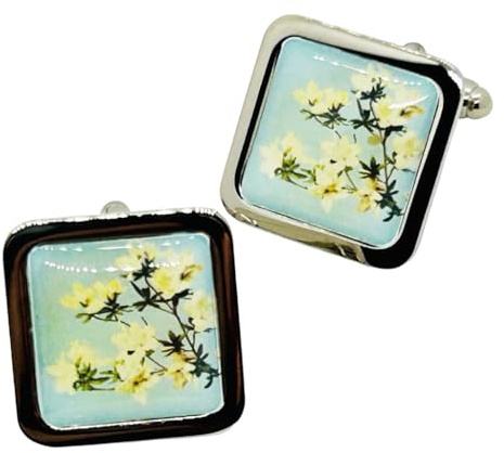 Japanese Azaleas Art Cufflinks - Ogawa Kazumasa