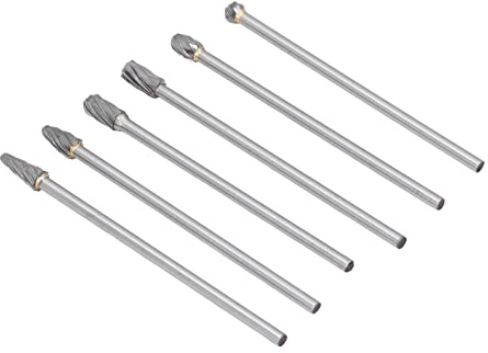 Juego de Fresas de Carburo Kit de Puertos de Culata de Acero de Tungsteno Juego de 6 Fresas de Carburo Alargar el Kit de Puertos de Culata Giratoria de Acero de Tungsteno para