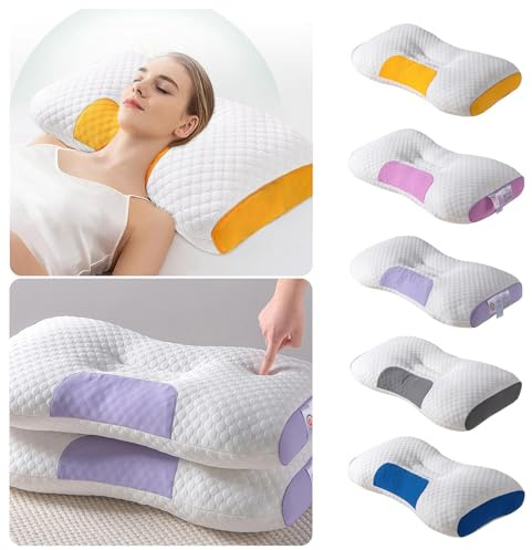 IUNSER Oreiller orthopédique Anti-Ronflement Oreiller pour la migraine Oreiller ergonomique pour la tête Oreiller pour dormir sur le côté et sur le dos Oreiller en mousse à mémoire de forme Coussin de