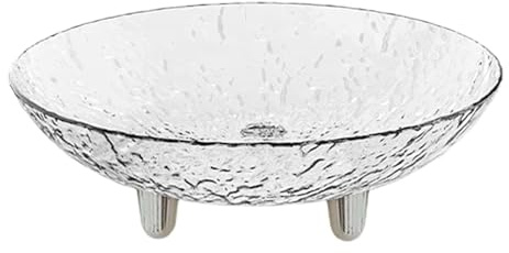 Weppduk Glass Fruit Bowl - Multifunctional Storage Container and Tabletop Tray for Snacks and Vegetables - Decorative