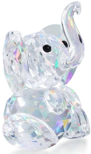 AWARDSEN Elephant Gifts for Women Mum Gifts for Birthday from Daughter Son Glass Ornaments Elephant Ornament Glass Animals Ornaments Crystal Gifts for Women