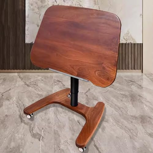 XXAD553TY Mobile Workstation Stehender, anhebbarer Computertisch aus massivem Holz, faltbar, Heimsofa, Nachttisch, mobiler Büroschreibtisch, Arbeitstisch Mobiler Schreibtisch