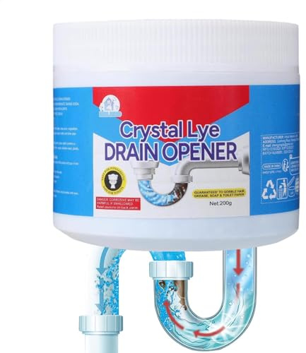 Detergente per scarico, efficace lavandino in polvere, detergente per lavandino, detergente per tubi per WC intasati e tubi fognari, rimuove i blocchi