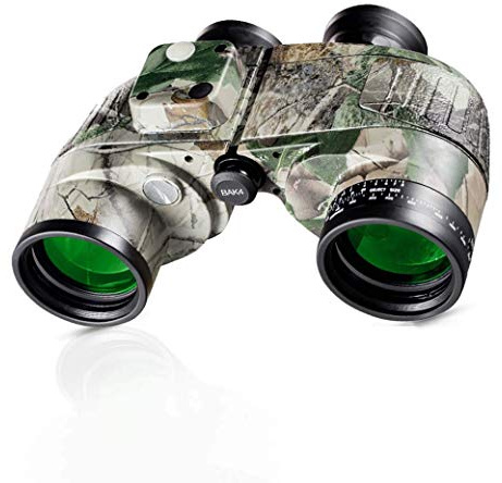 Fernglas für Erwachsene, HD 10 x 50, professionell, wasserdicht, mit Entfernungsmesser, Kompass, BAK4-Prisma, FMC-Objektiv, beschlagfrei, Navigation, Vogelbeobachtung, Jagd, Monoku