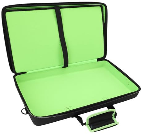 Fockety Custodia Controller DJ per DDJ FLX4 FLX2 400 SB2 SB3, Borsa per Controller DJ Imbottito EVA, Cassa di Mixer DJ con Spalla Regolabile per Laptop da 15,6 Pollici, Cavi DJS