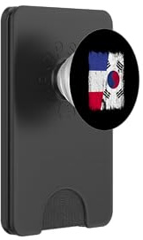 France South Korea Half Flag French South Korean PopSockets PopWallet for MagSafe