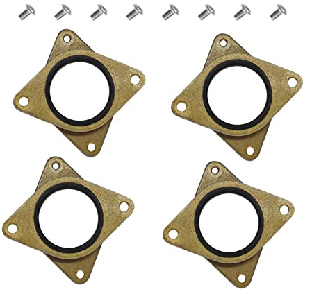 RASTKY Langlebiges Messing- und Gummi-Schrittmotor-Dämpfer-Stoßdämpfer-Pad für Nema 17 Schrittmotor-Ersatz, Reduziert Resonanz für CR-10S/Ender 3, 4 Stück mit M3-Schrauben
