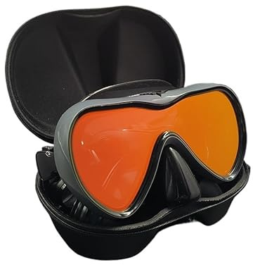 Schnorchelmaske Tauchmasken Wassersport Erwachsene Tauchmaske Schwimmmaske mit verspiegelter Linse UV-Schutzmaske Tauchen für Mann Frauen(Gray)