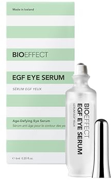 BIOEFFECT EGF Eye Serum with De-Puffer Rollerball | Age-Defying Under Eye Treatment with Epidermal Growth Factor for Fine Lines, Wrinkles, Puffiness & Sagging 6 mL / 0.20 oz
