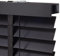 Holz Jalousie 50mm - Schwarz - 80 cm x 250 cm - Fenster und Tür Jalousie - Holz-Jalousie