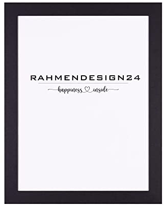 Rahmendesign24 Bilderrahmen Tokio 50x75 SCHWARZ (matt) Fotorahmen, Wechselrahmen, Posterrahmen, Puzzlerahmen, Rahmen