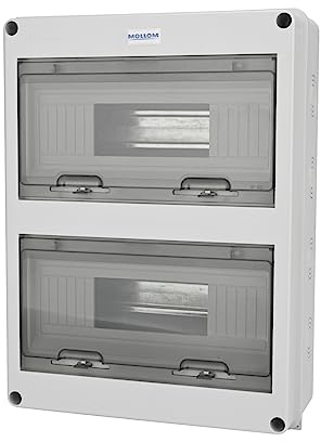 MOLLOM 24 Vías Interruptores Automáticos Caja Distribución para MCB | Carril DIN, Resistente al agua IP65, Interior y Exterior