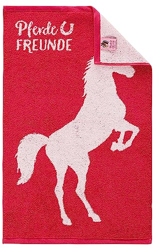 Dyckhoff Kinderfrottierserie 'Pferdefreunde' Handtuch 50 x 70 cm Pink
