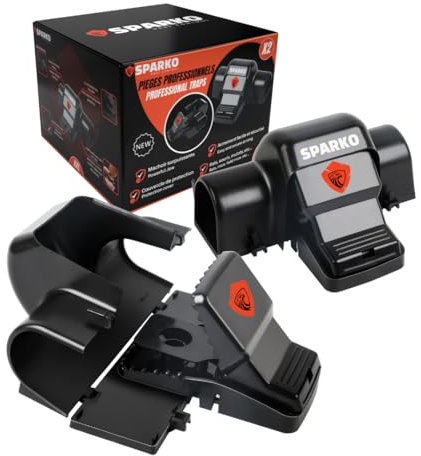 Piège à Rats XXL (Lot de 2) - Piège à Rat Professionnel prêt à l’Emploi - Tapette à Souris sécurisée et Non Toxique - Attrape Souris Puissant - Anti Souris intérieur/extérieur - tapette à Rats