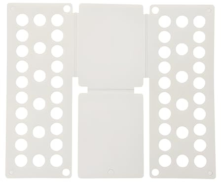 Flawless Fold Clothes Folder for Kids – Easy & Fast T-Shirt Folding Board, Professional Laundry Folder for Shirts, Pants, Sweaters, Clothes Storage Organizer (White)