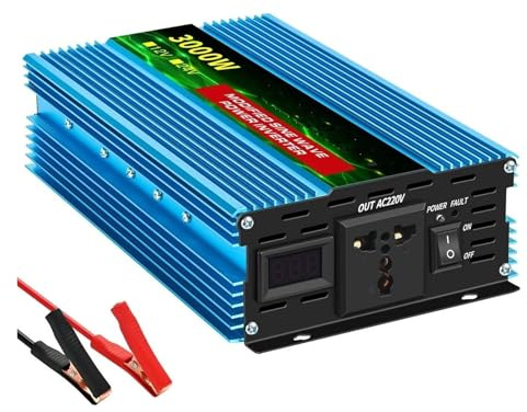Convertisseur Onduleur Sinusoïdal Modifié 600-3000 W 12 V CC vers 220 V CA Panneau Solaire(12V3000W50HZ Un)